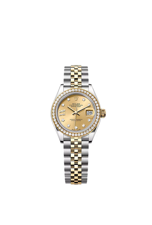 Ladies’ Rolex Lady-Datejust 28 mm Oystersteel & Yellow Gold – 279383RBR – Champagne Diamond Dial - Zeuskicks