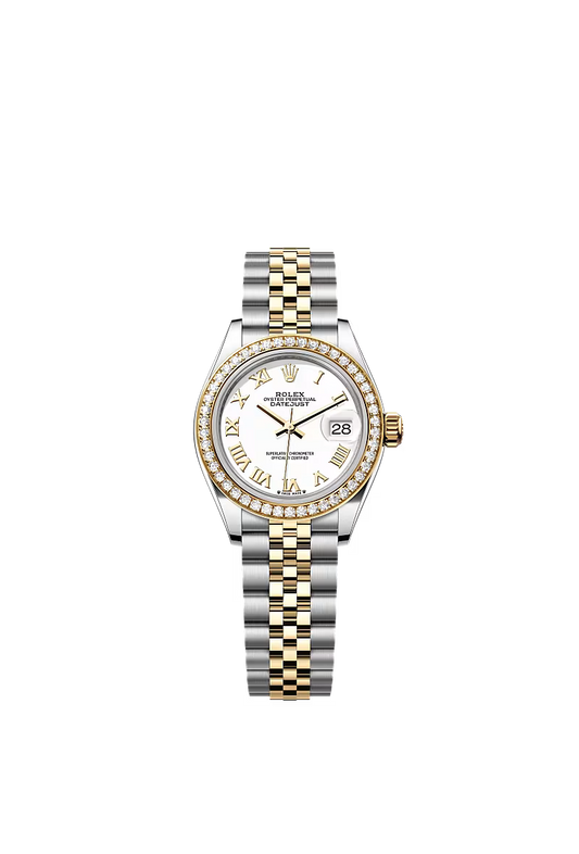 Ladies’ Rolex Lady-Datejust 28 mm Oystersteel & Yellow Gold – 279383RBR – White Dial with Diamond Bezel - Zeuskicks