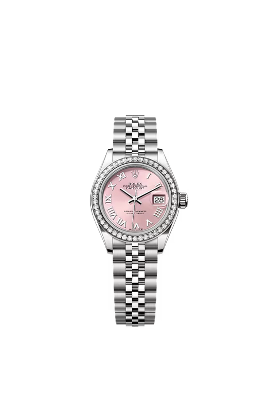 Ladies’ Rolex Lady-Datejust 28 mm 279384RBR Oystersteel & White Gold Watch – Diamond Bezel, Pink Dial - Zeuskicks