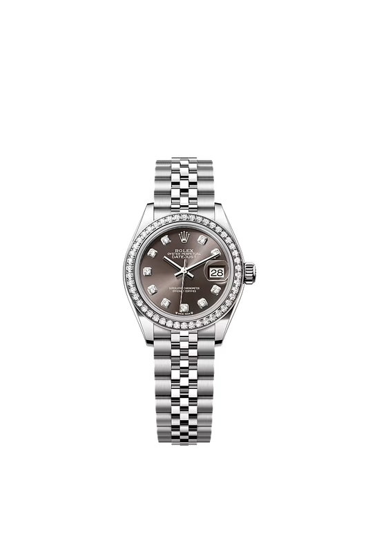 Women’s Rolex Lady-Datejust 279384RBR 28mm White Rolesor Diamond Dial Watch - Zeuskicks