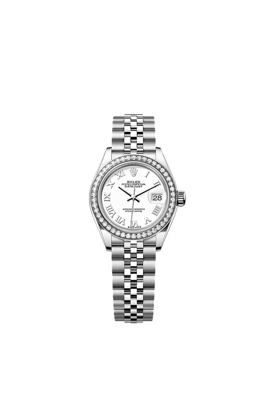 Women’s Rolex Lady-Datejust 279384RBR 28mm White Rolesor Diamond Watch - Zeuskicks