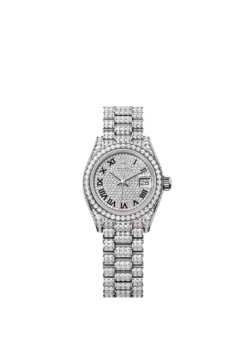 Women’s Rolex Lady-Datejust 28 mm White Gold & Diamond Watch – Diamond Dial & Bracelet - Zeuskicks