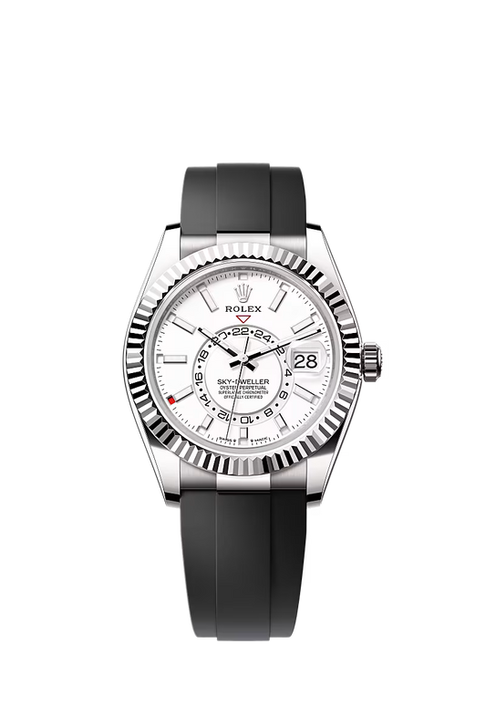 Men’s Rolex Sky-Dweller 42 mm White Gold Automatic Watch – Intense White Dial - Zeuskicks