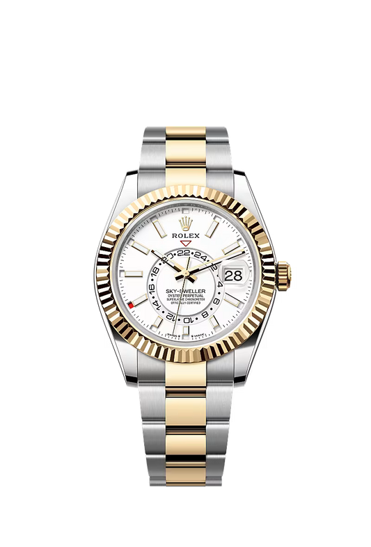 Men’s Rolex Sky-Dweller 42 mm Oystersteel Watch – Intense White Dial (Reference 336933) - Zeuskicks