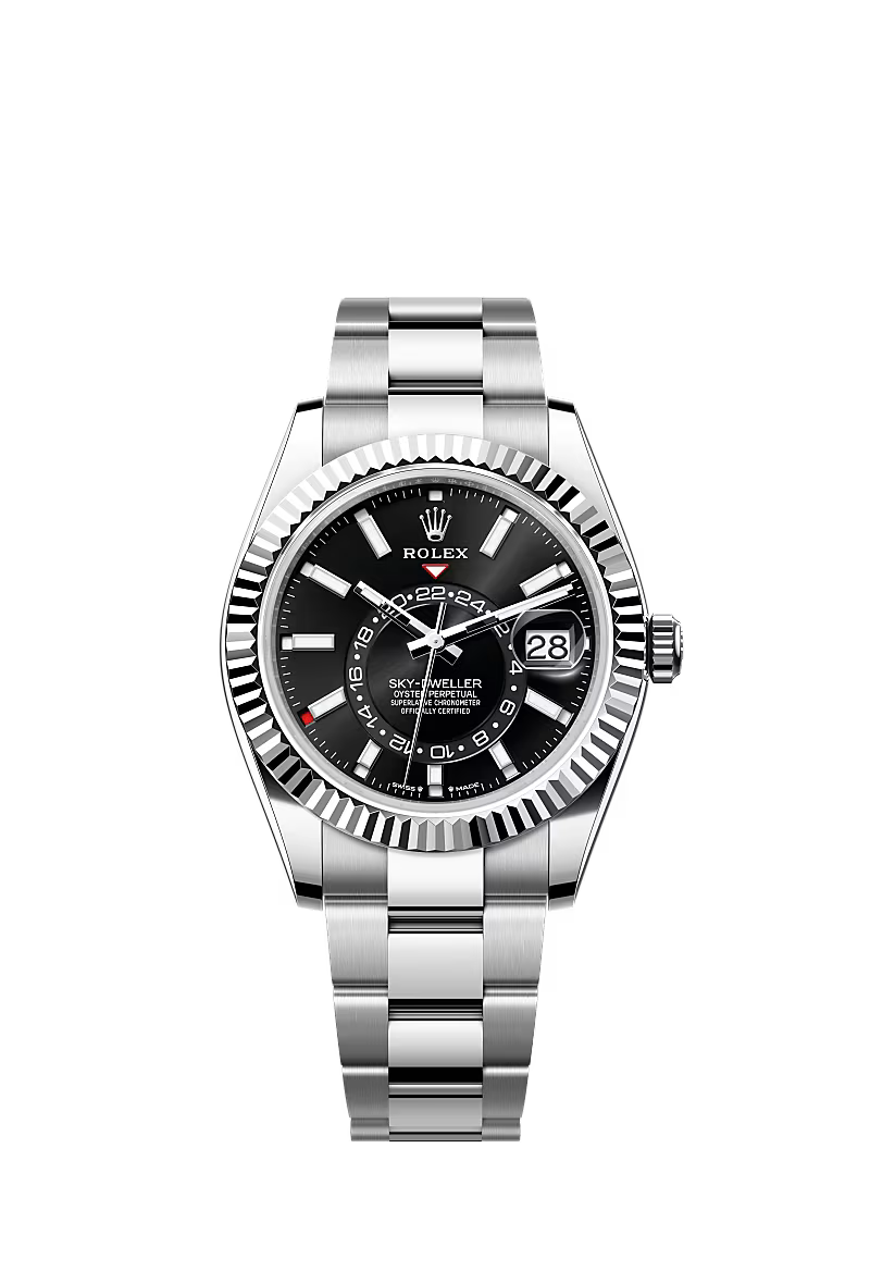 Men’s Rolex Sky-Dweller 42 mm Oystersteel & White Gold Watch (Reference 336934) - Zeuskicks