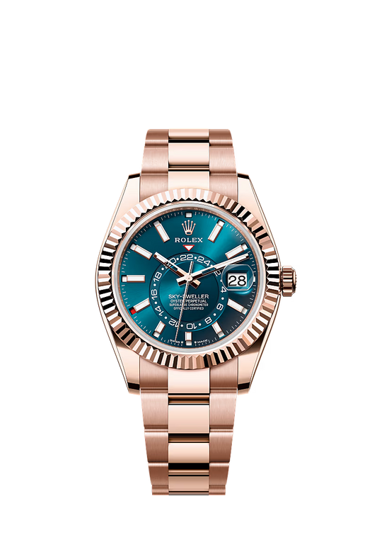 Men’s Rolex Sky-Dweller 336935 Blue-Green Dial 18 kt Everose Gold - Zeuskicks