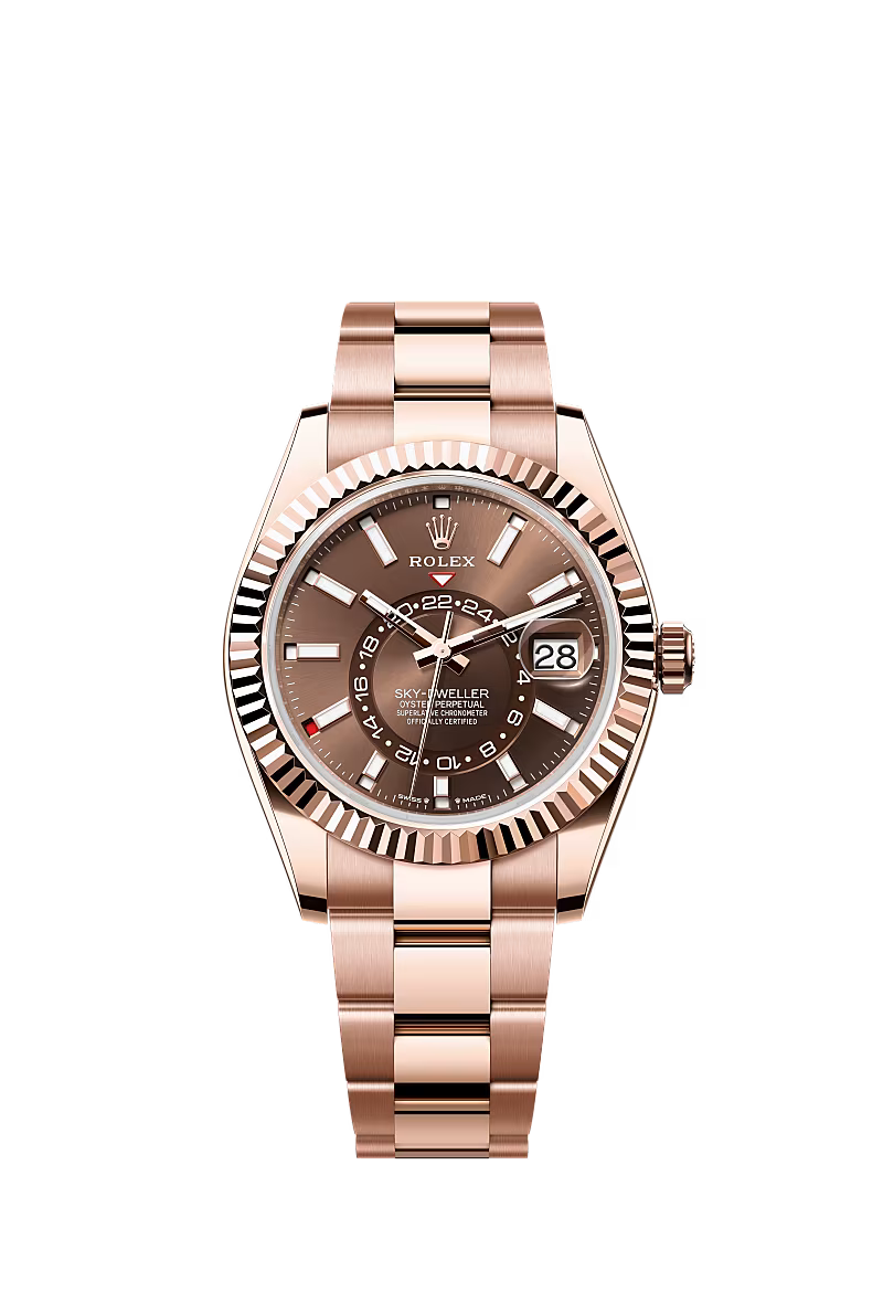 Men’s Rolex Sky-Dweller 336935 Chocolate Dial 18 kt Everose Gold - Zeuskicks