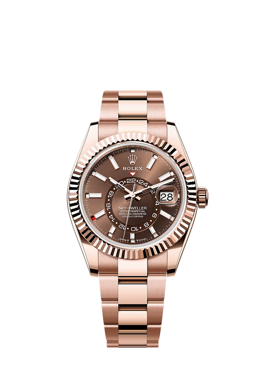 Men’s Rolex Sky-Dweller 336935 Chocolate Dial 18 kt Everose Gold - Zeuskicks
