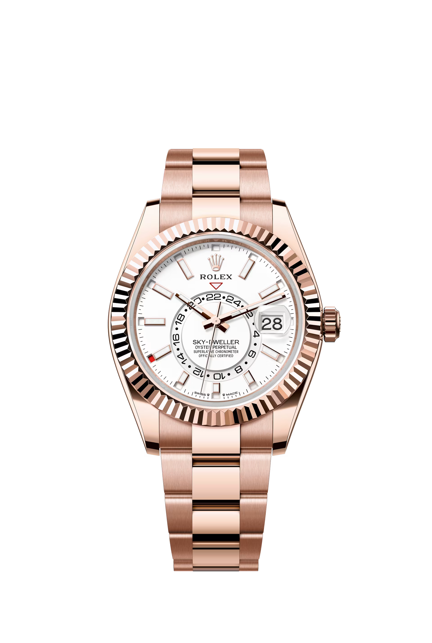 Men’s Rolex Sky-Dweller 336935 Intense White Dial 18 kt Everose Gold - Zeuskicks