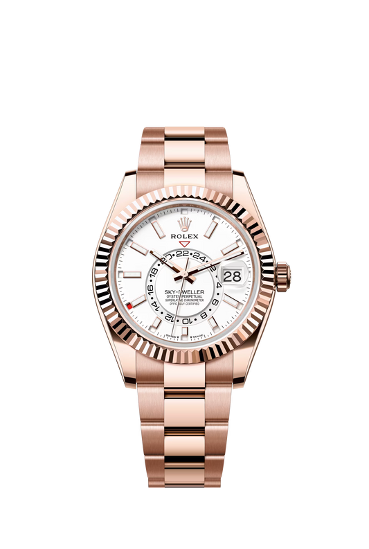 Men’s Rolex Sky-Dweller 336935 Intense White Dial 18 kt Everose Gold - Zeuskicks