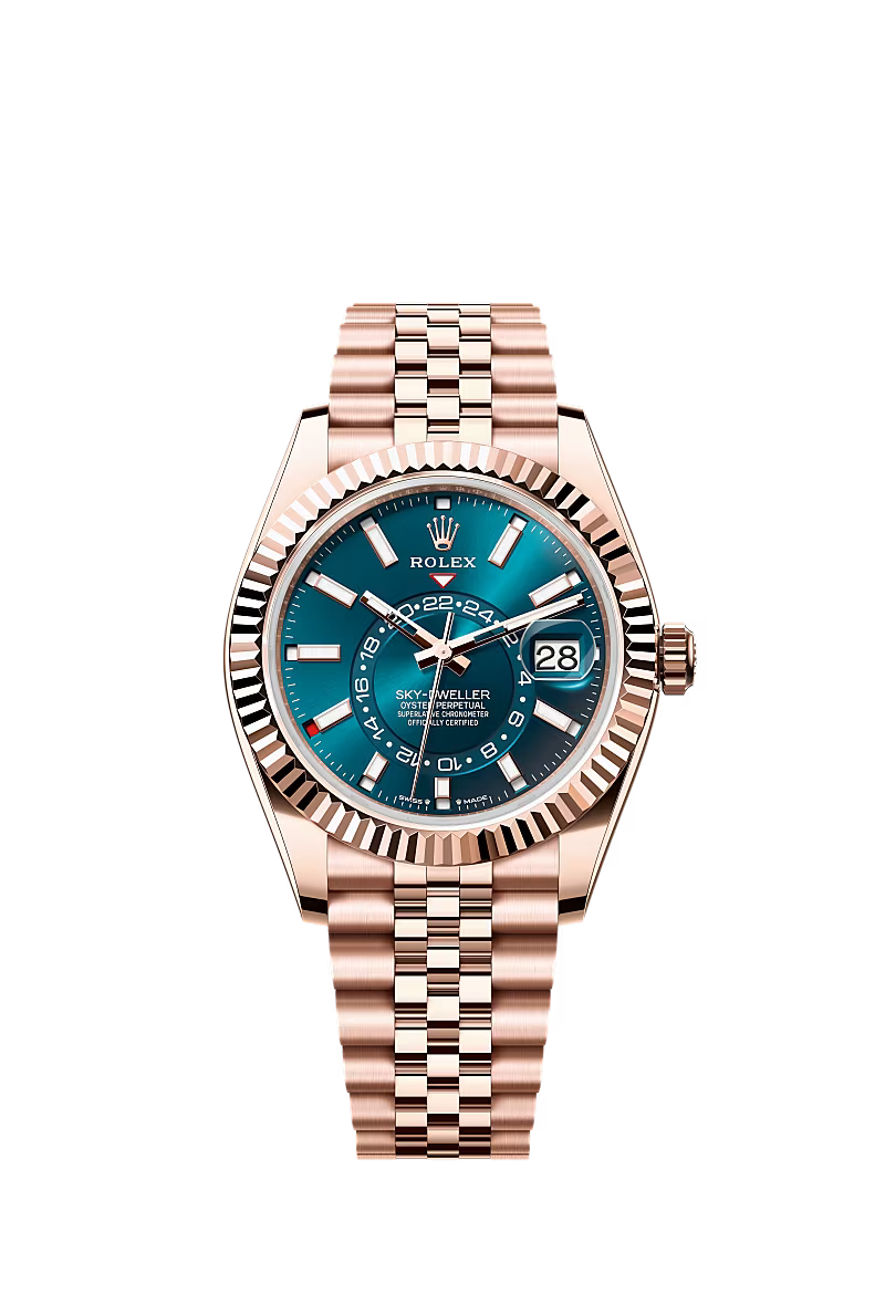Men’s Rolex Sky-Dweller 42 mm Everose Gold Automatic Watch - Zeuskicks
