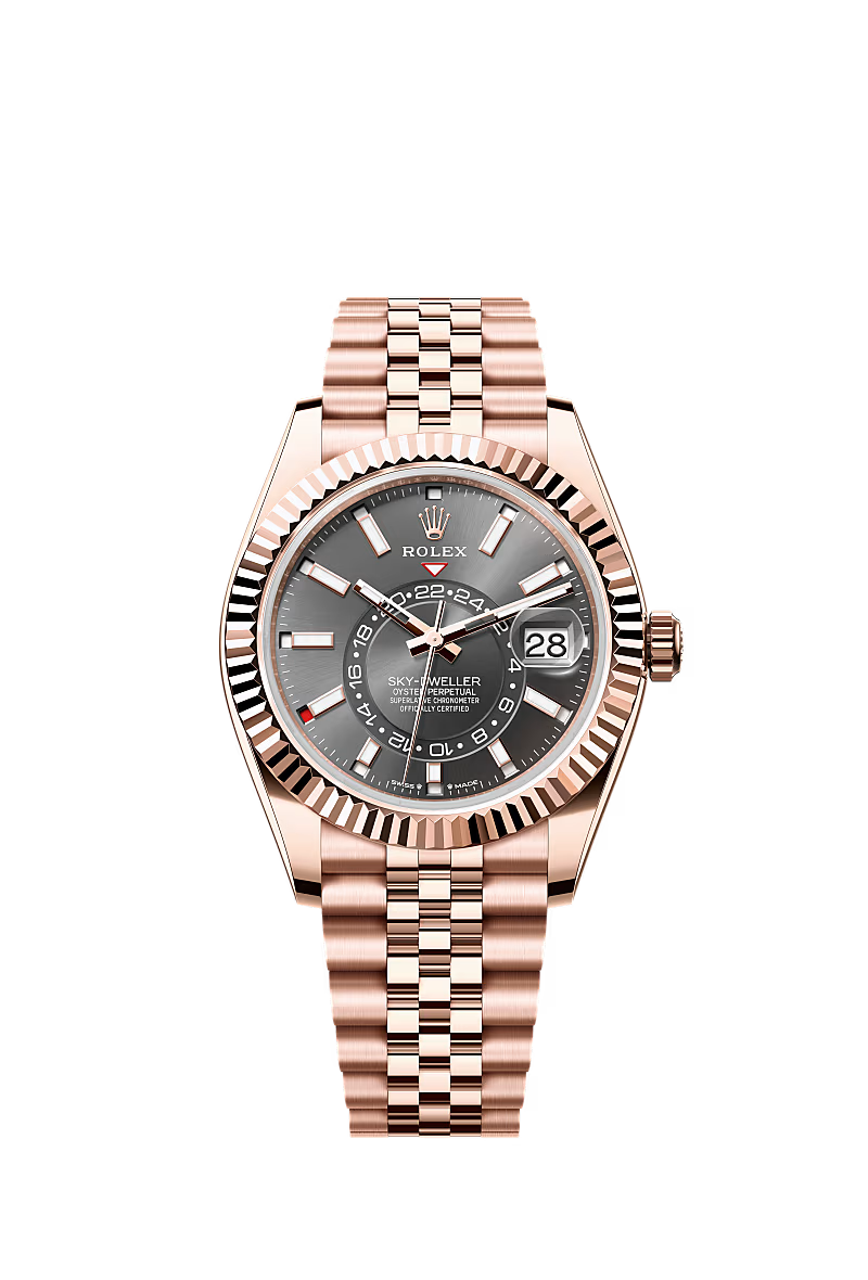 Men’s Rolex Sky-Dweller 336935 Slate Dial 18 kt Everose Gold - Zeuskicks