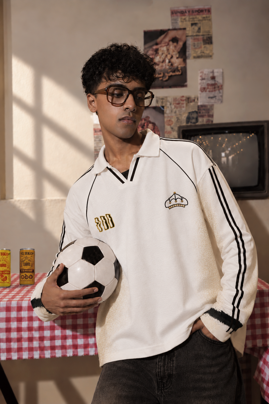 Crowned White Retro Polo by oddnoteven