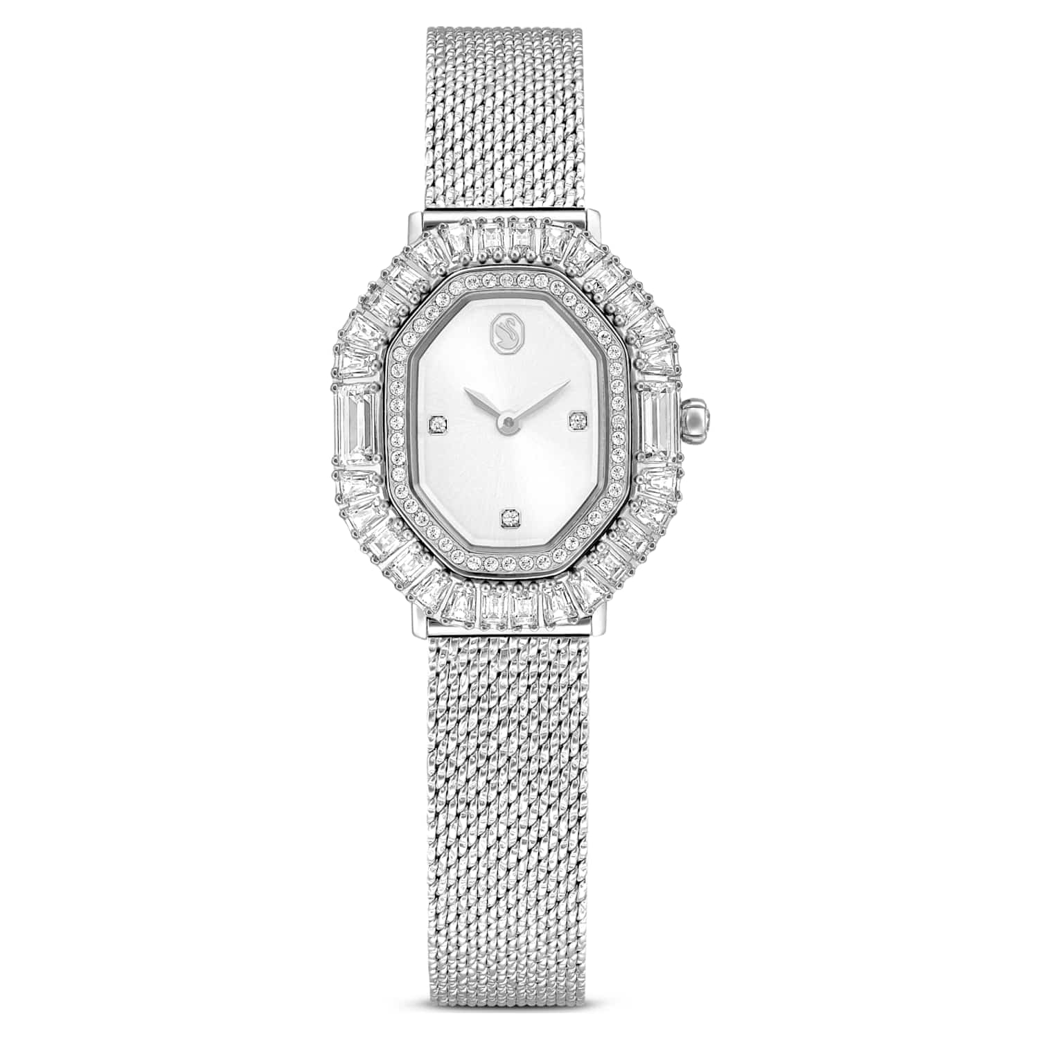 Matrix octagon watch, Metal bracelet, Silver tone, Stainless steel