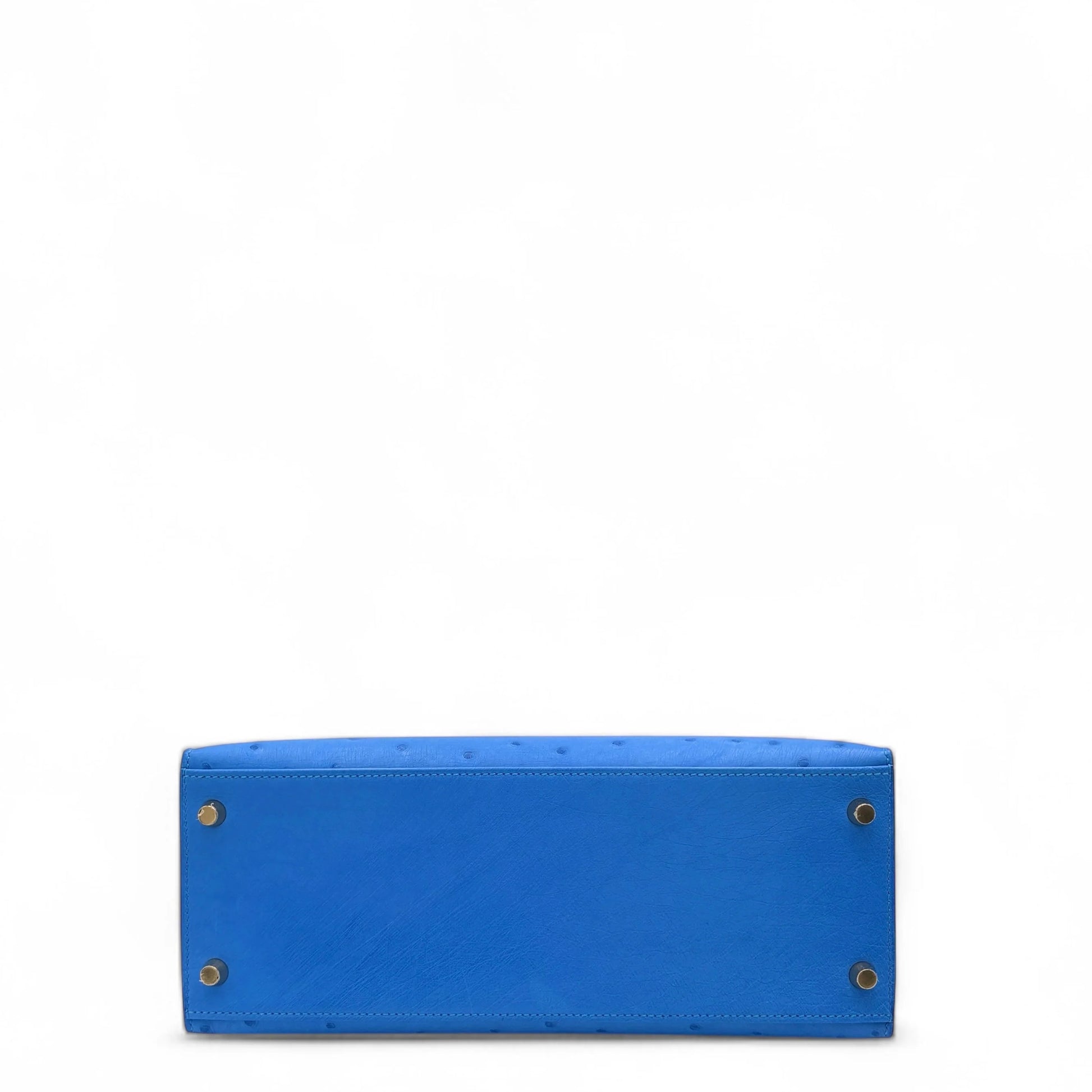 Hermès Kelly 28 – O7 Bleuet Ostrich with Gold Hardware - Zeuskicks
