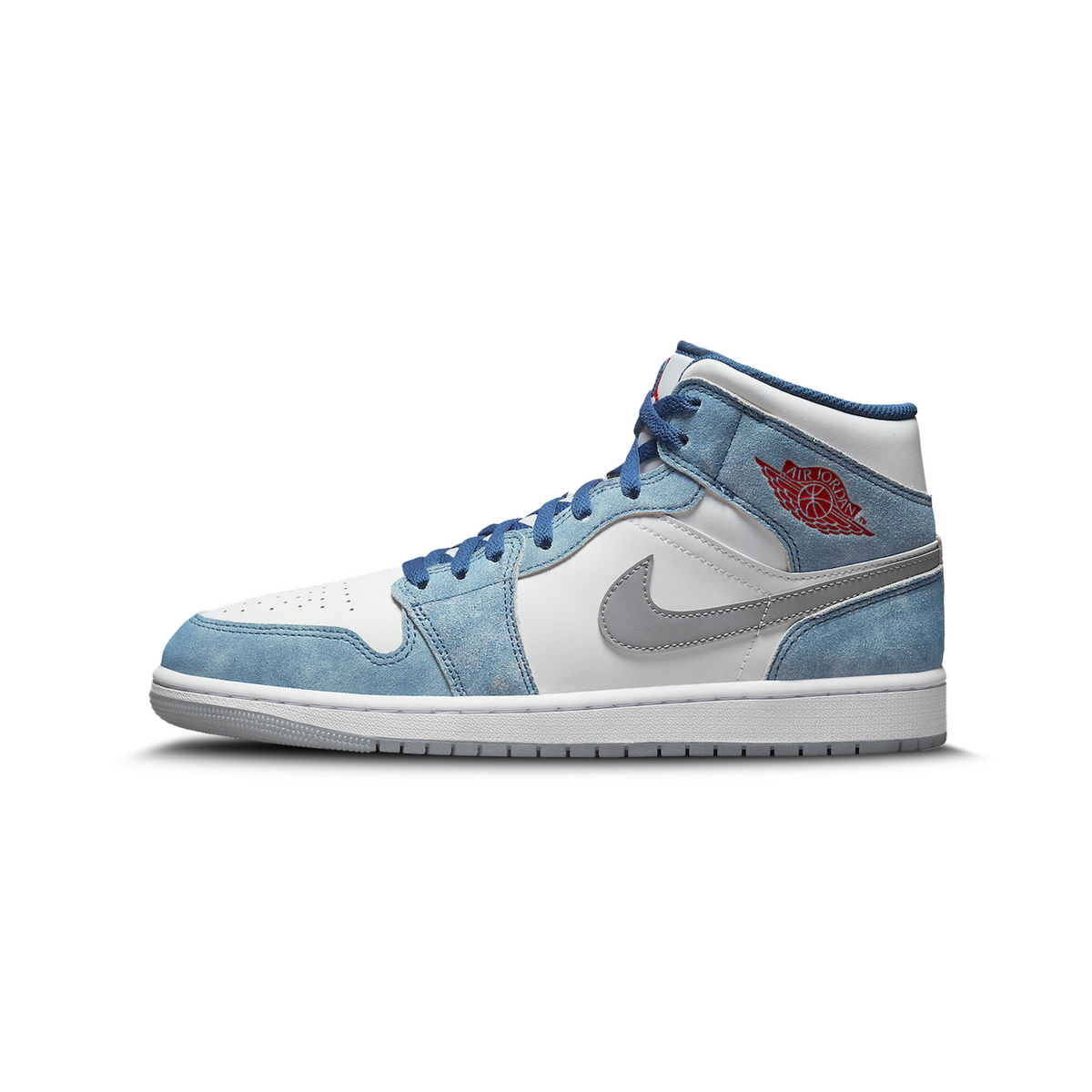 Jordan 1 Mid French Blue Fire Red by Nike Air Jordan