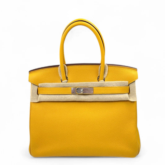 Hermès Birkin 30 – Jaune Amber Togo Leather with Palladium Hardware - Zeuskicks