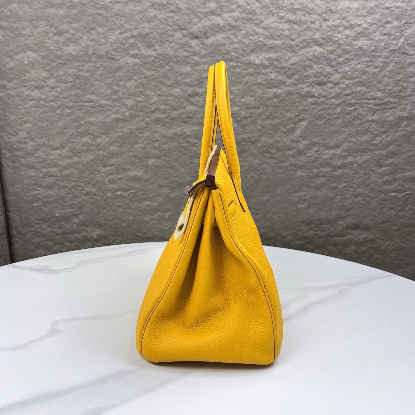 Hermès Birkin 30 – Jaune Amber Togo Leather with Palladium Hardware - Zeuskicks