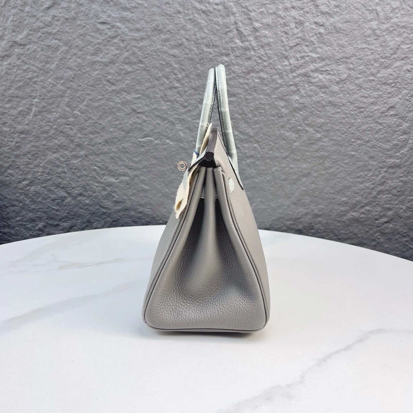 Hermès Birkin 25 Touch – Gris Meyer/Ciment {Togo & Alligator Mat}