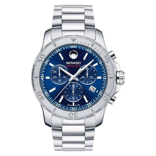 Movado Series 800 Chronograph 2600151 Blue Dial 42 mm Watch