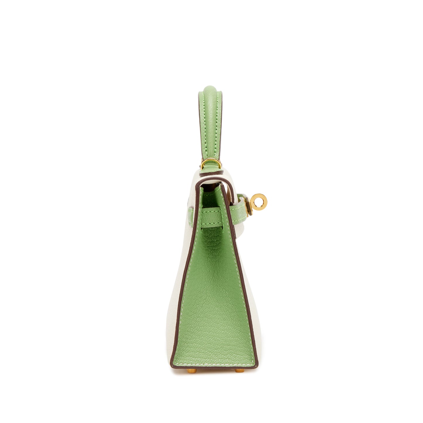 Hermès Mini Kelly 20 II – Nata & Vert Criquet Chèvre Mysore HSS with Gold Hardware