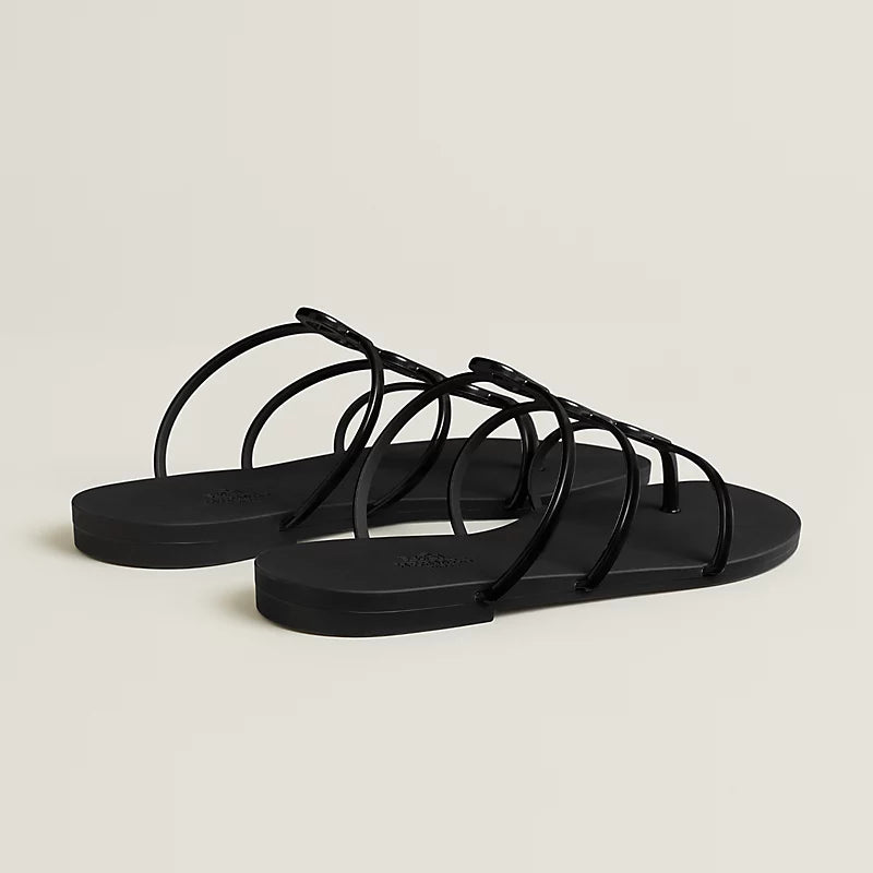 Hermès Mykonos Sandals – Black Waterproof TPU Edition