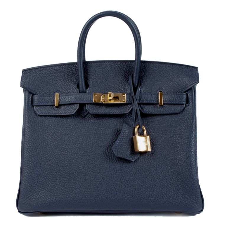 Hermès Birkin 25 – Togo Leather in Bleu Nuit with Gold Hardware - Zeuskicks