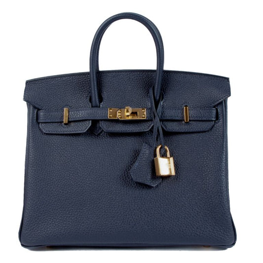 Hermès Birkin 25 – Togo Leather in Bleu Nuit with Gold Hardware - Zeuskicks