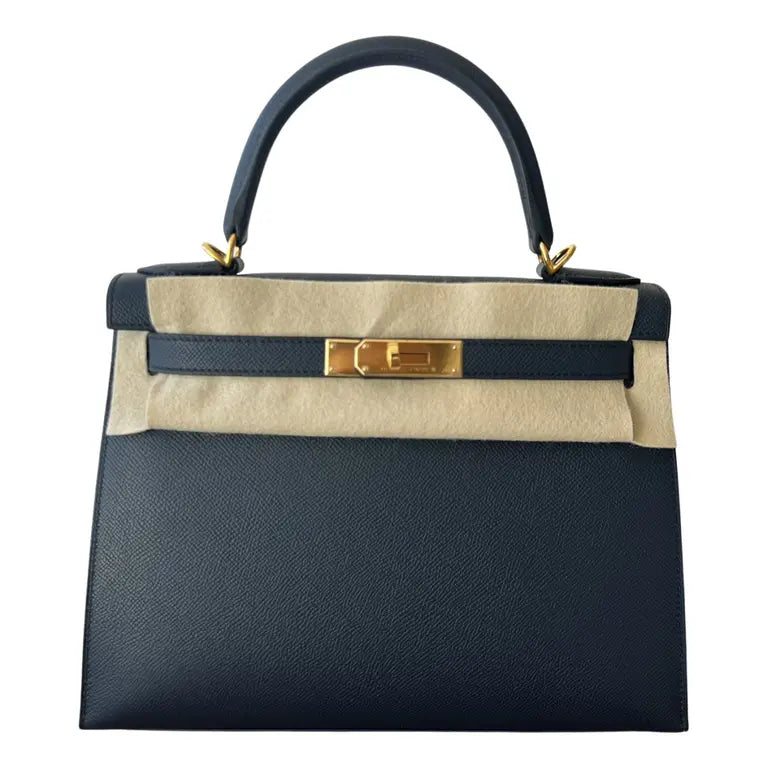 Hermès Kelly 28 Sellier Epsom Leather – Indigo Blue - Zeuskicks