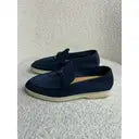 Loro Piana Summer Charm Walk Loafers – Navy Suede Edition