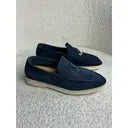 Loro Piana Summer Charm Walk Loafers – Navy Suede Edition