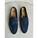 Loro Piana Summer Charm Walk Loafers – Navy Suede Edition