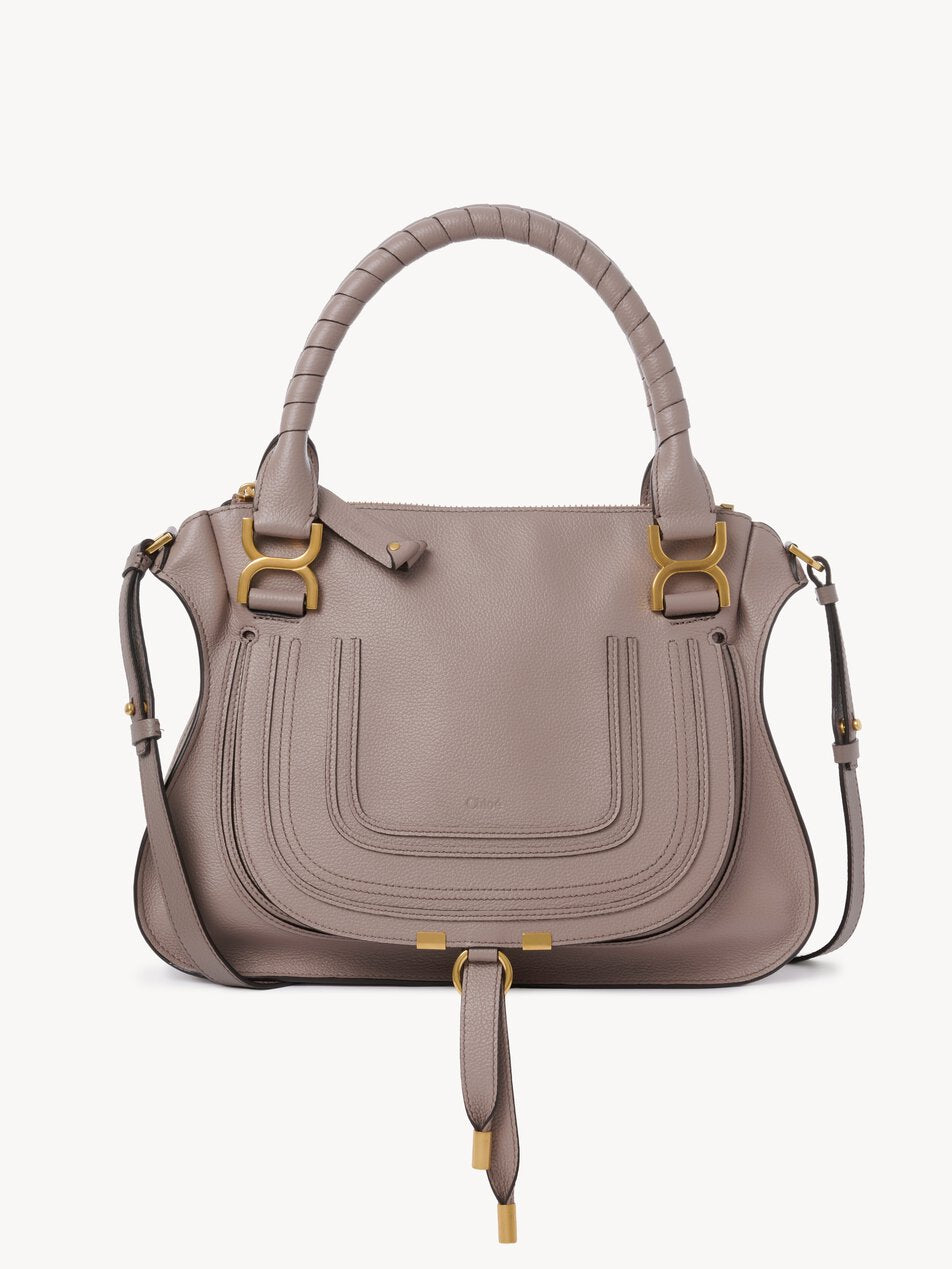 CHLOE Marcie bag in grained leather Twilight Purple by CHLOE