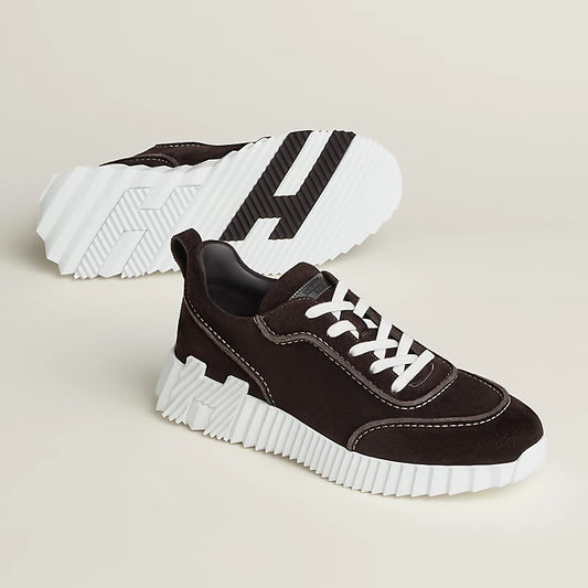 Hermes Next Sneaker — Suede Calfskin with Oversized Graphic Sole