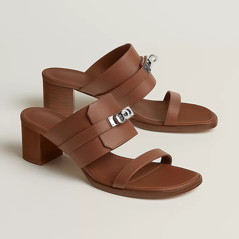 Hermès Ninon 50 Sandals – Calfskin with Kelly Buckle