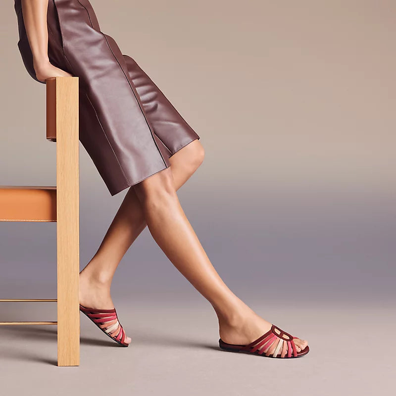 Hermès Noria Sandal – Black Suede