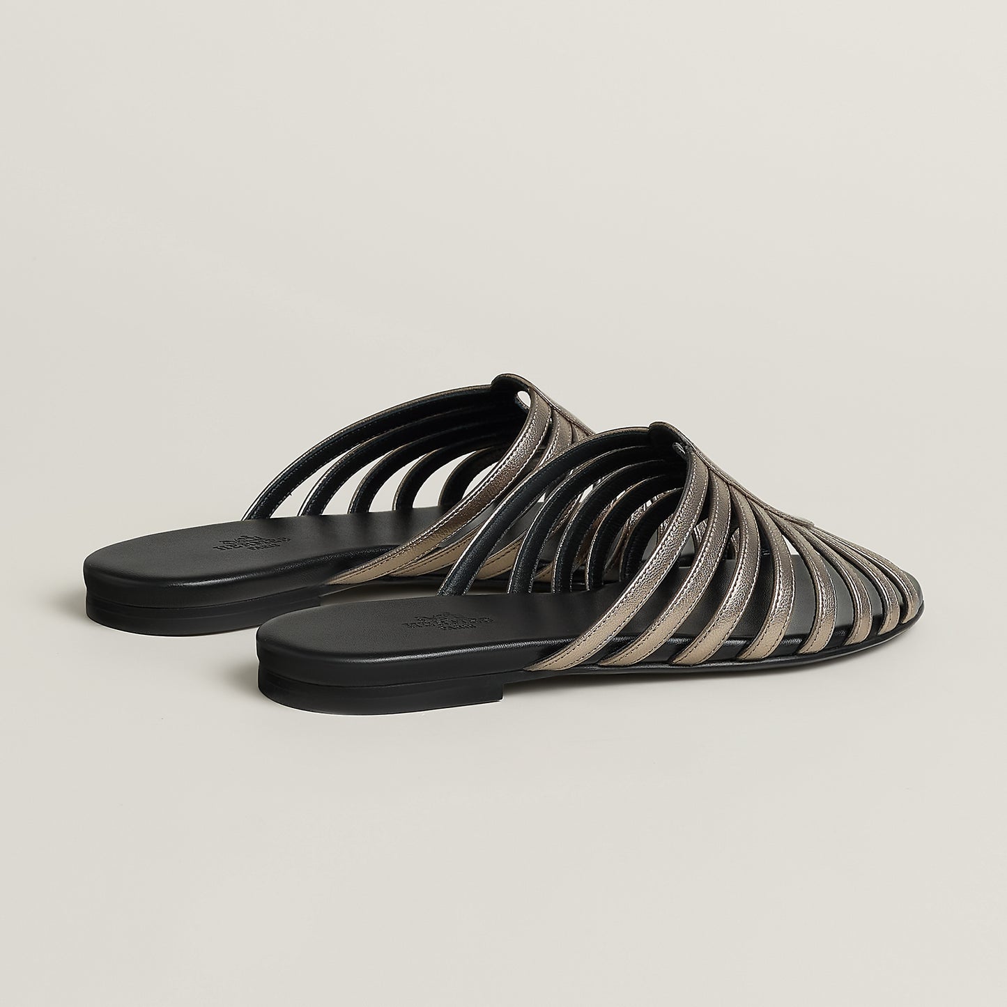 Hermès Noria Sandal – Metallic Nappa Leather