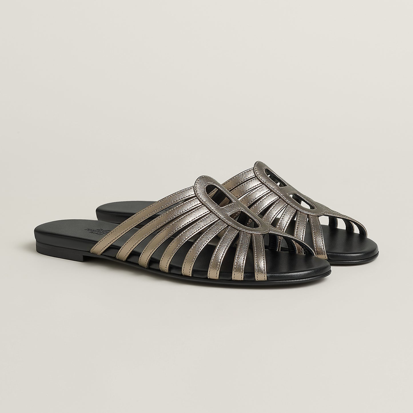 Hermès Noria Sandal – Metallic Nappa Leather
