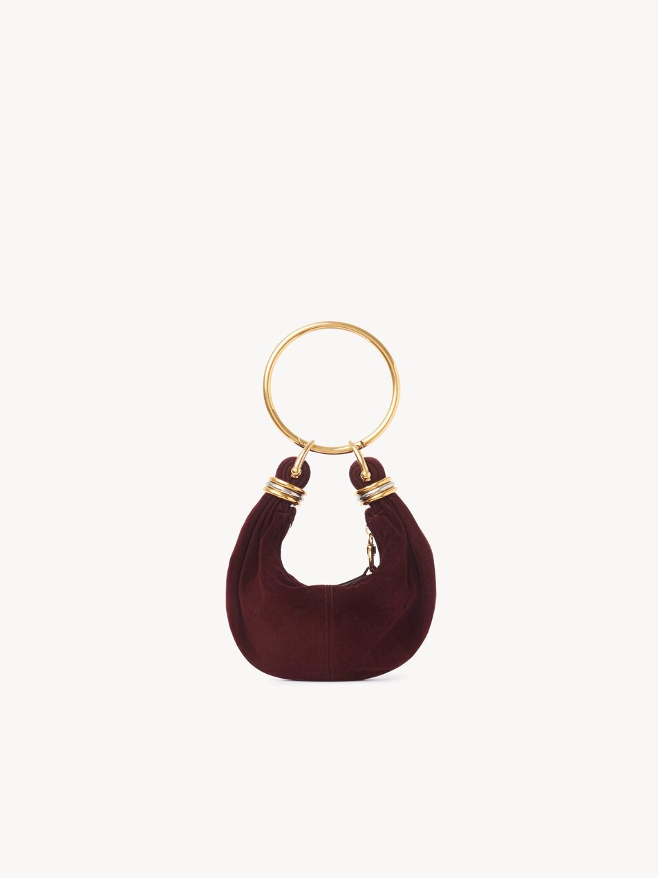 CHLOE Mini Bracelet Hobo bag in suede leather Deep Violine by CHLOE