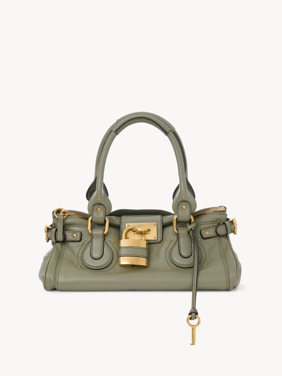 CHLOE Paddington bag in grained leather Aloe Green by CHLOE