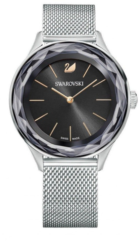 Swarovski Octea Nova watch, Swiss Made, Metal bracelet, Black, Crystals — product photo (5430420)