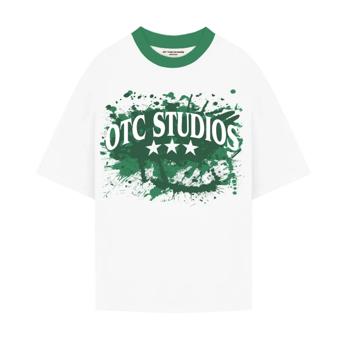 ART DEPT. RINGER T-SHIRT - WHITE/GREEN by Of The Chaos