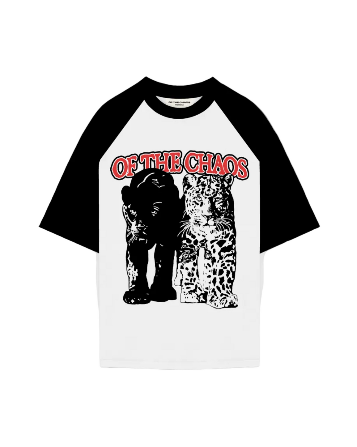 ON THE PROWL RAGLAN T-SHIRT - WHITE/BLACK by Of The Chaos