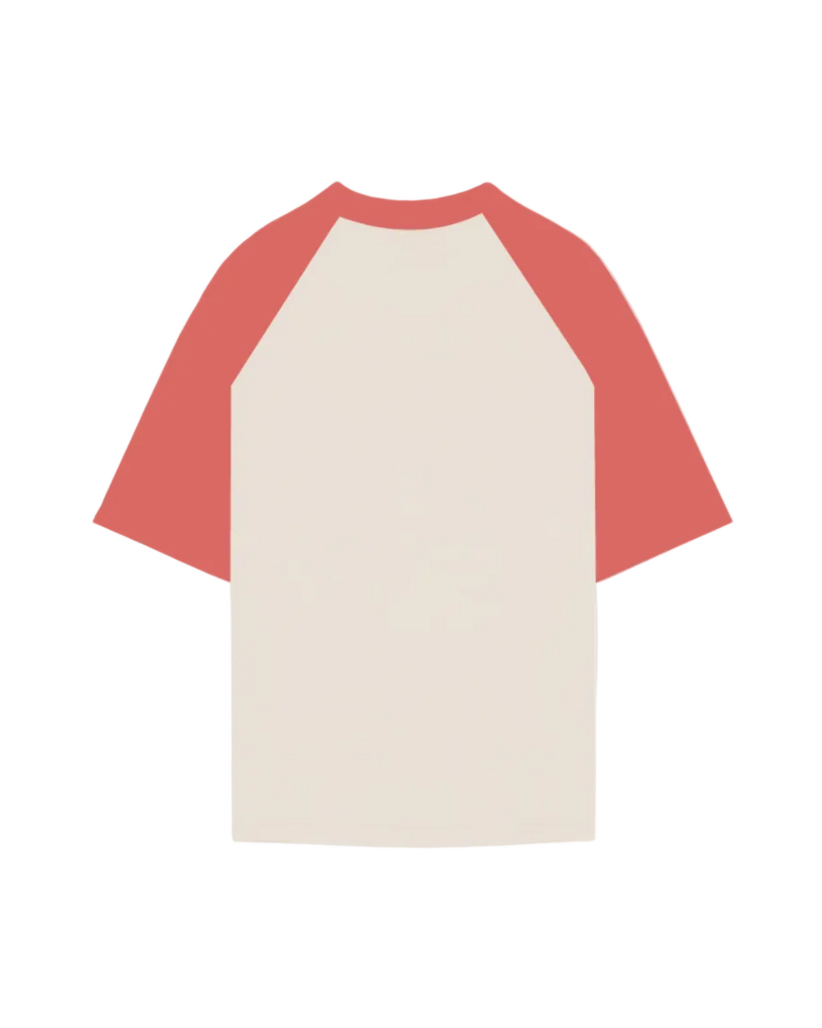 SKYLINE RAGLAN T-SHIRT - OFF-WHITE/CORAL by Of The Chaos