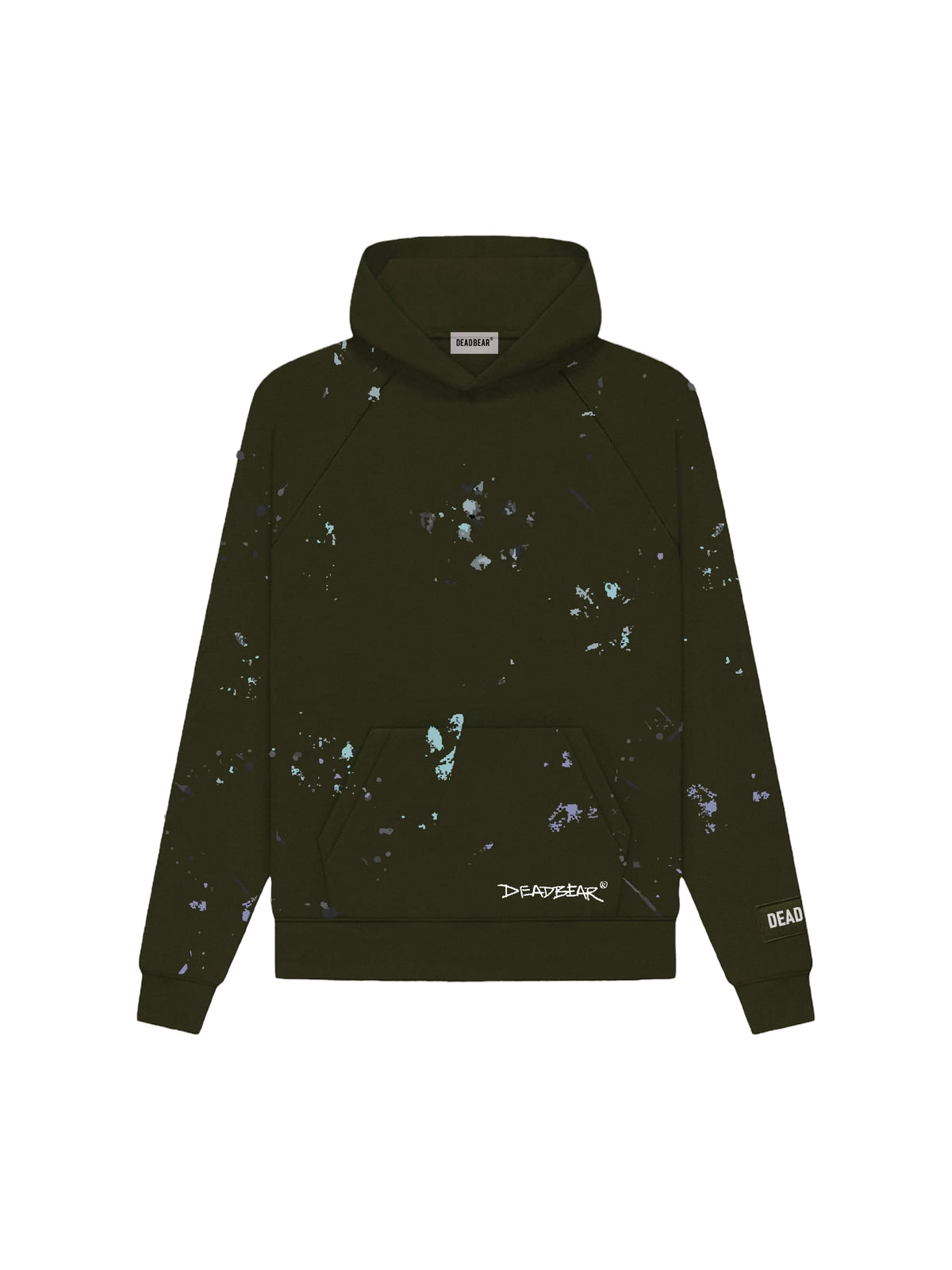Grumpy Bear Hoodie Olive by DEADBEAR