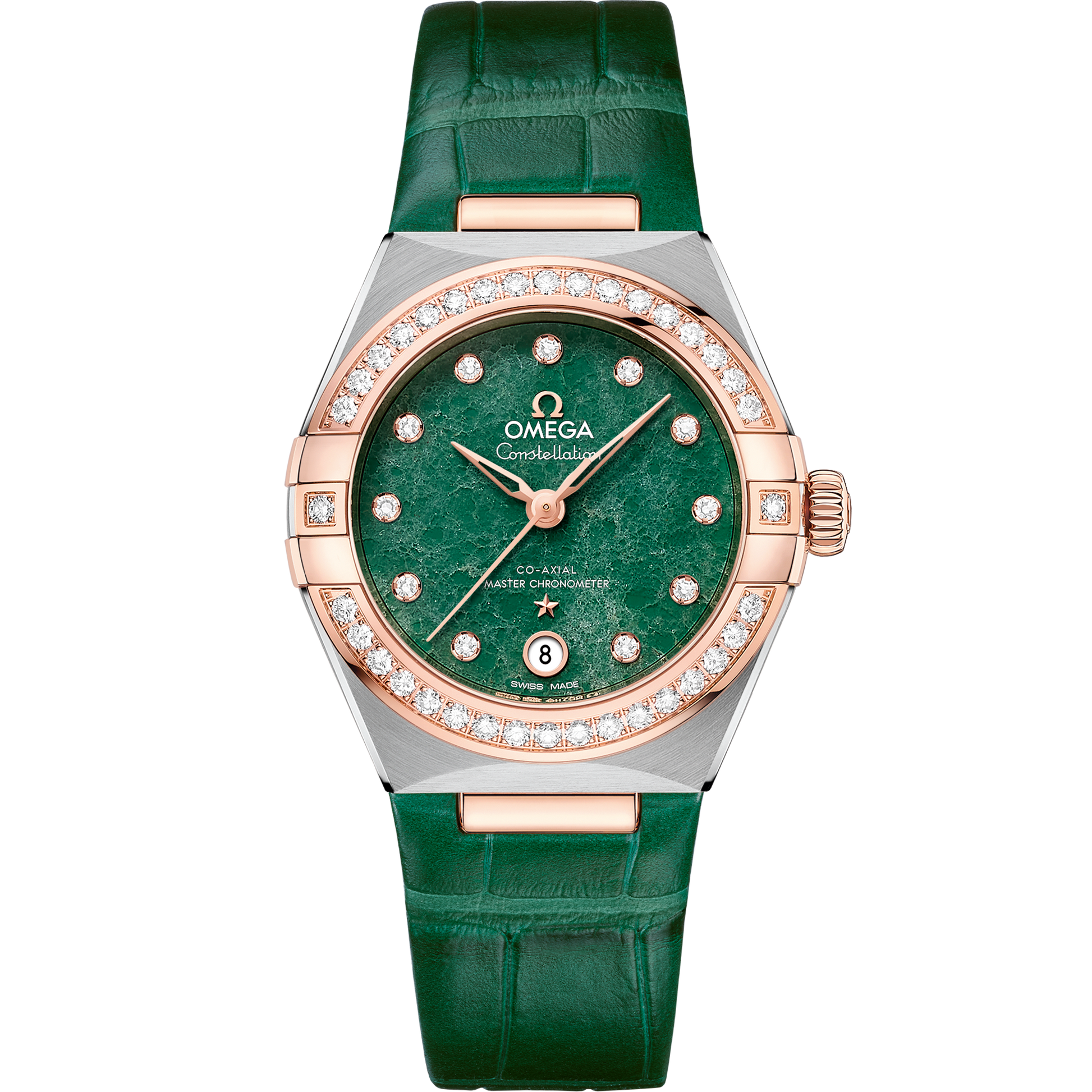 Constellation 29 mm, steel - Sedna™ gold on leather strap - 131.28.29.20.99.001