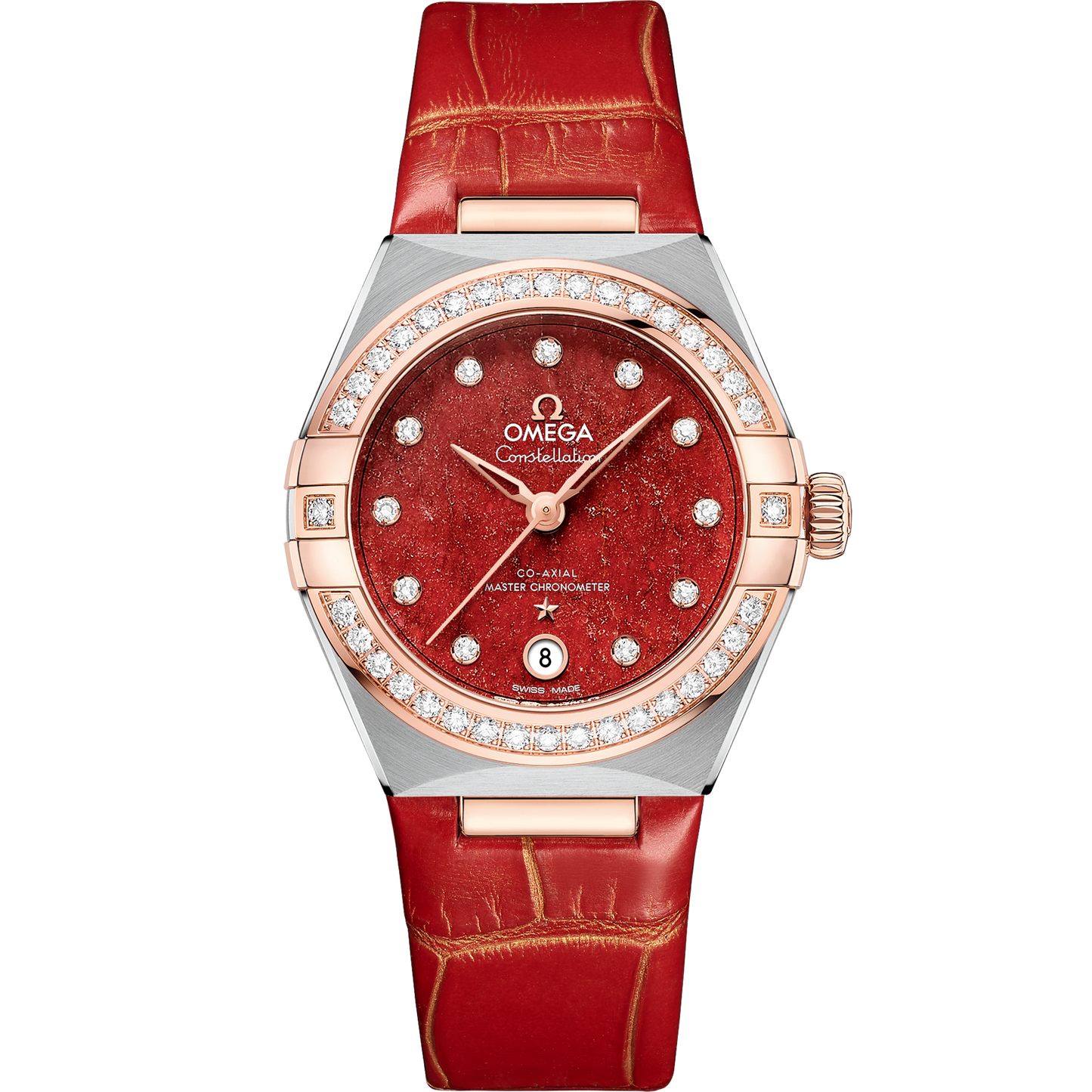 Constellation 29 mm, steel - Sedna™ gold on leather strap - 131.28.29.20.99.002