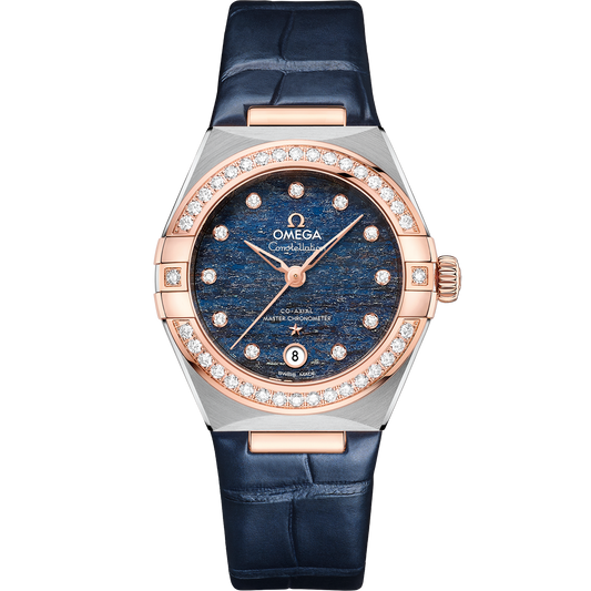 Constellation 29 mm, steel - Sedna™ gold on leather strap - 131.28.29.20.99.003