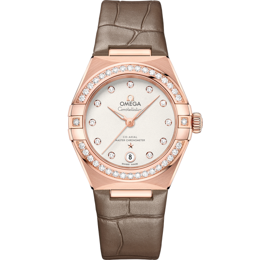 Constellation 29 mm, Sedna™ gold on leather strap - 131.58.29.20.52.002