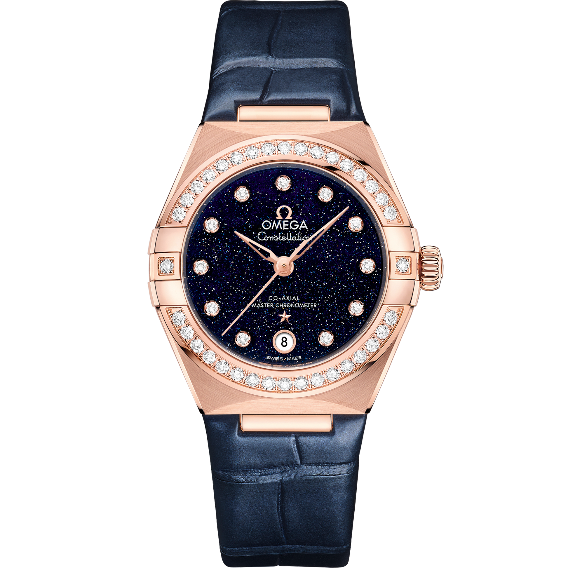 Constellation 29 mm, Sedna™ gold on leather strap - 131.58.29.20.53.003